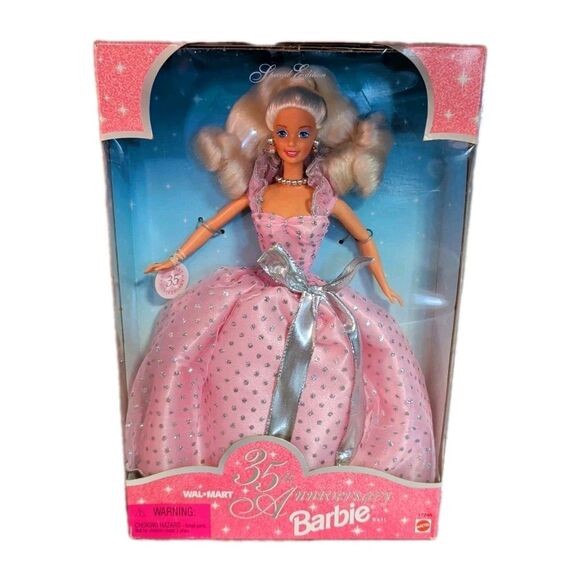 VINTAGE 1997 WAL-MART 35TH ANNIVERSARY BARBIE DOLL SPECIAL EDITION MATTEL #17245 - Picture 1 of 8